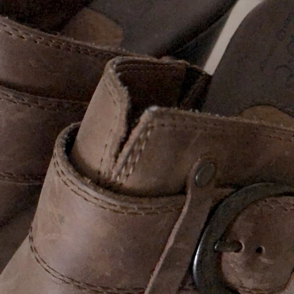 B.O.C. Born of Concept Clogs Mule Beach Leather Comfort Size 8 Distressed Brown - Picture 10 of 11